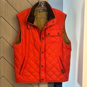 Polo by Ralph Lauren Men's Orange Quilted Vest
